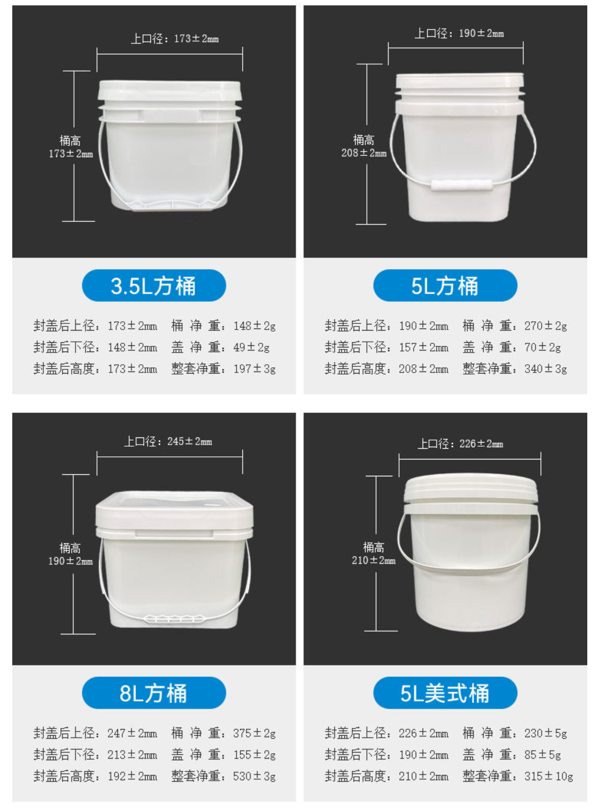 Plastic paint bucket